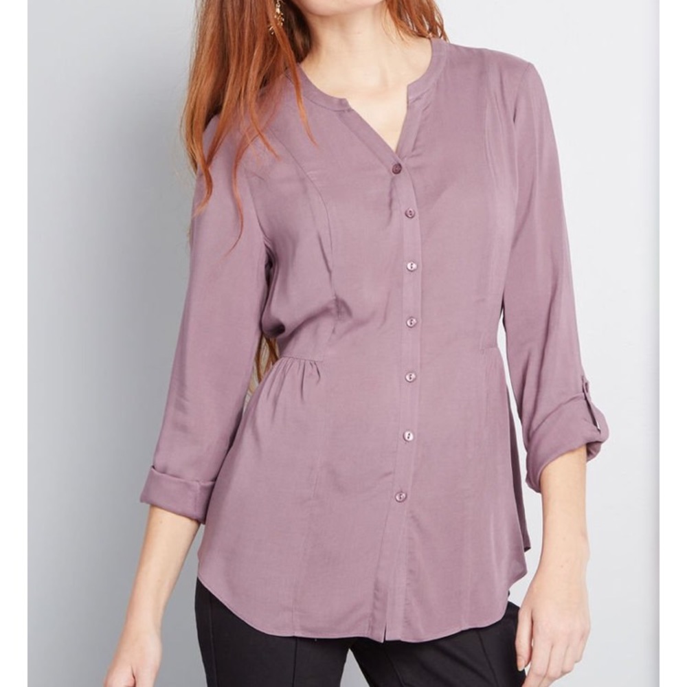 2/$50 Trusty Travel ModCloth Purple Blouse